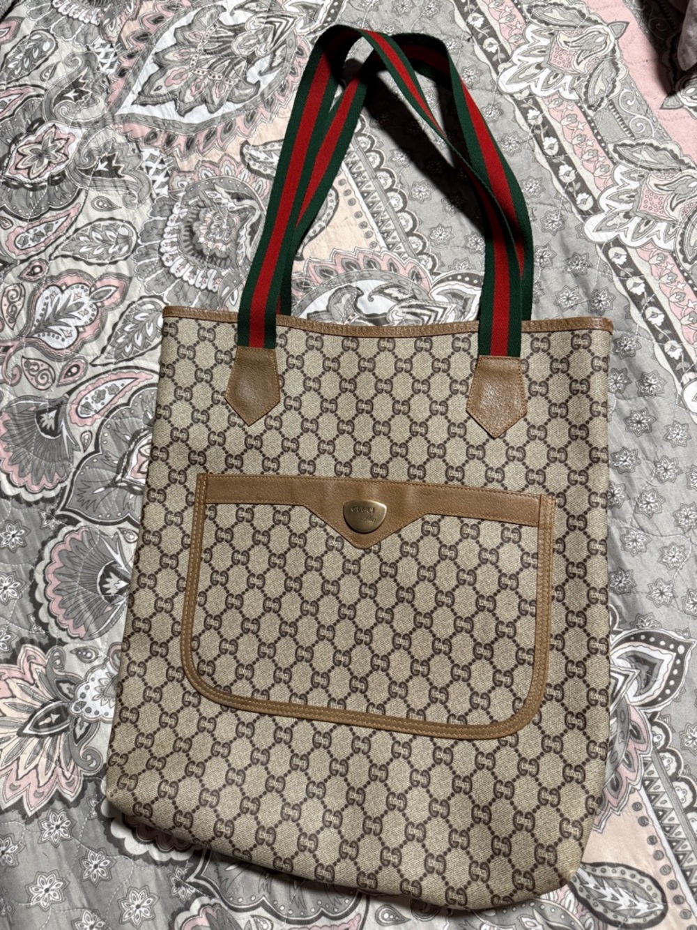 Gucci Plus Sherry Line tote bag vintage preowned - Picture 1 of 16